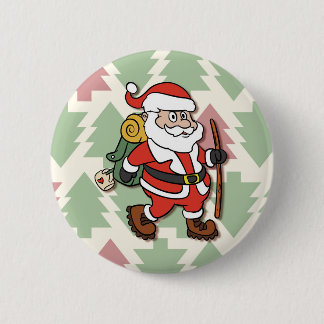 Badge Rond 5 Cm Église de Santa Claus