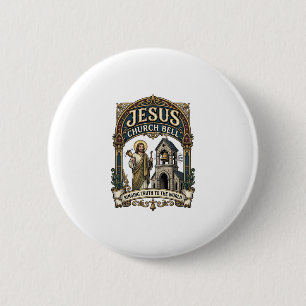 Badge Rond 5 Cm Église Jésus Bell Église Jésus Bell Chrétien Fait