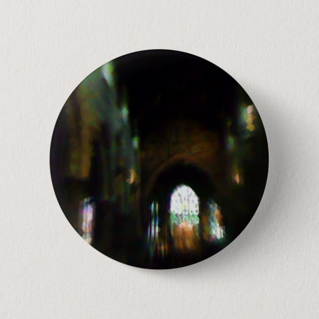 Badge Rond 5 Cm Église noire (Devant)