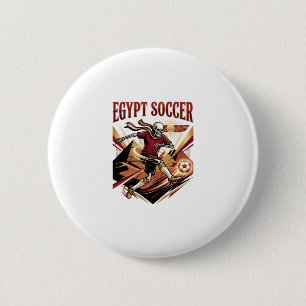 Badge Rond 5 Cm Égypte Football Squelette Attaquant Nations Premiu