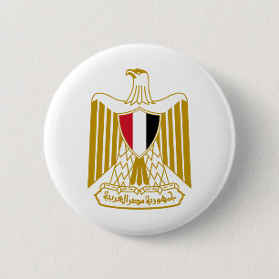 Badge Rond 5 Cm Égypte pays manteau armoiries symbole emblème aigl