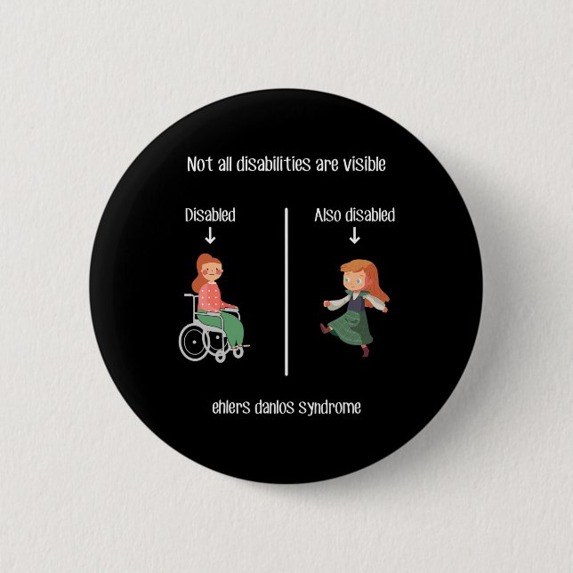 Badge Rond 5 Cm Ehlers Danlos Syndrome Toutes Les Personnes Handic (Devant)