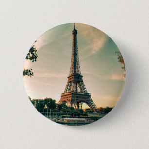 Badge Rond 5 Cm Eiffel tour lancer oreiller