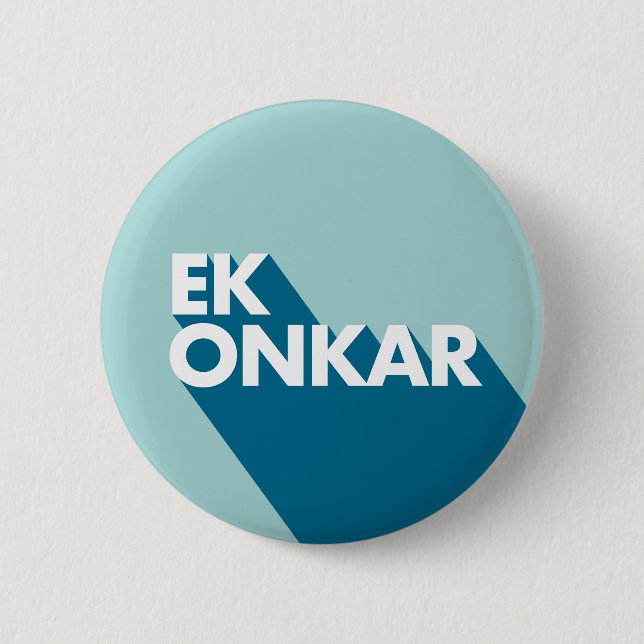 Badge Rond 5 Cm Ek Onkar Insigne contemporain SIkh (Devant)