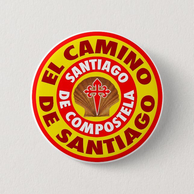 Badge Rond 5 Cm El Camino de Santiago (Devant)