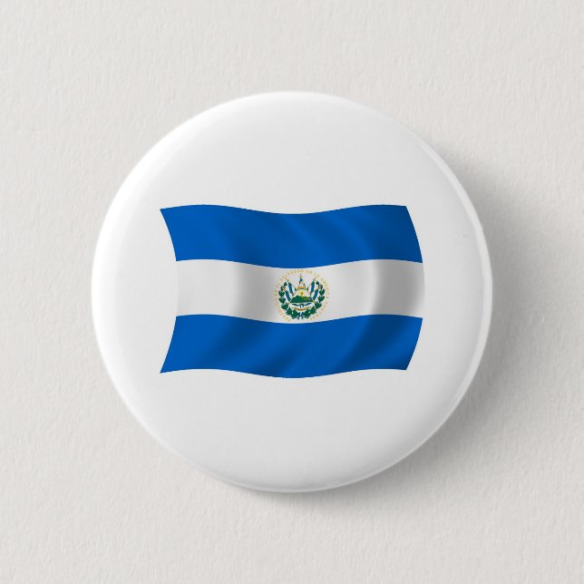 Badge Rond 5 Cm El Salvador Flag Button (Devant)