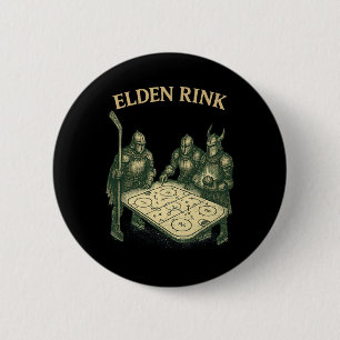 Badge Rond 5 Cm Elden Rink Drôle de Chevalier de Hockey Parodie Fa