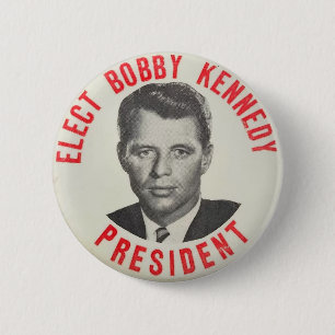 Badge Rond 5 Cm Elect Bobby Kennedy Président
