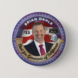 Badge Rond 5 Cm Elect Brian Dahle pour gouverneur de Californie