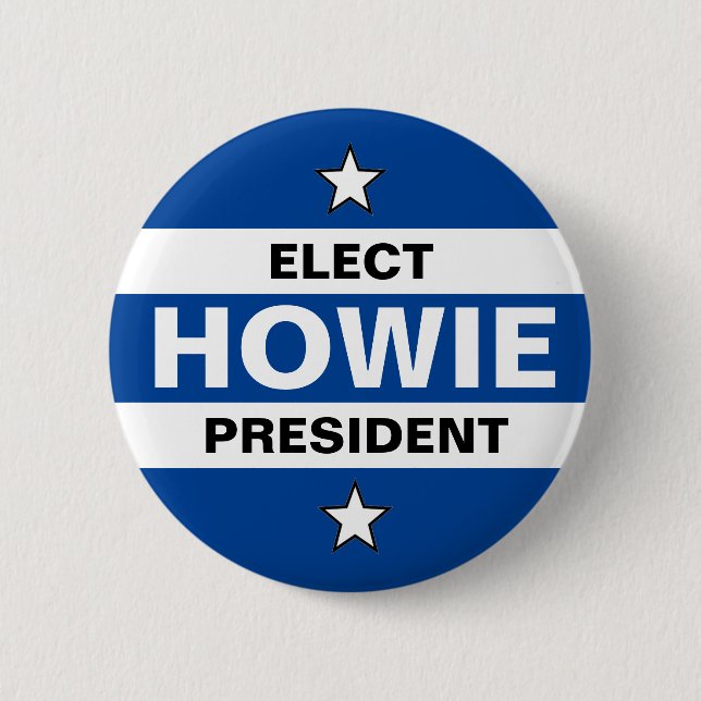 Badge Rond 5 Cm Elect Howie Hawkins Président (Devant)