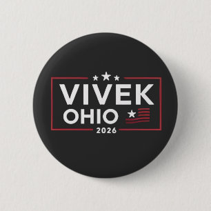 Badge Rond 5 Cm Elect Vivek Ramaswamy pour Gouverneur de l'Ohio 20