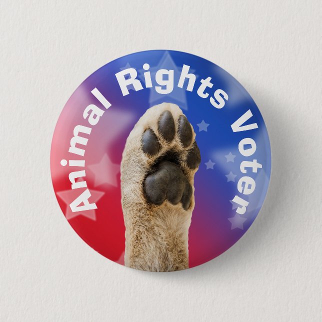 Badge Rond 5 Cm Électeur des droits des animaux (Devant)