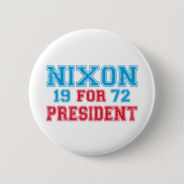Badge Rond 5 Cm Élection 1972 de Nixon (Devant)