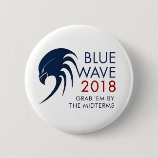 Badge Rond 5 Cm Élection 2018 bleue de moyen terme de résistance