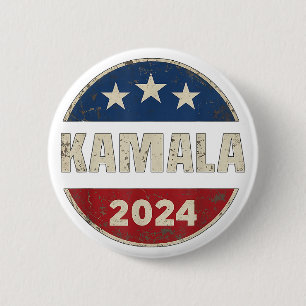 Badge Rond 5 Cm Élection présidentielle de Retro Kamala-Harris 202
