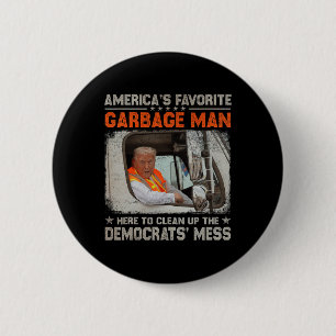 Badge Rond 5 Cm Élection Trump 2024 Trump Garbage Man Vote Trump P