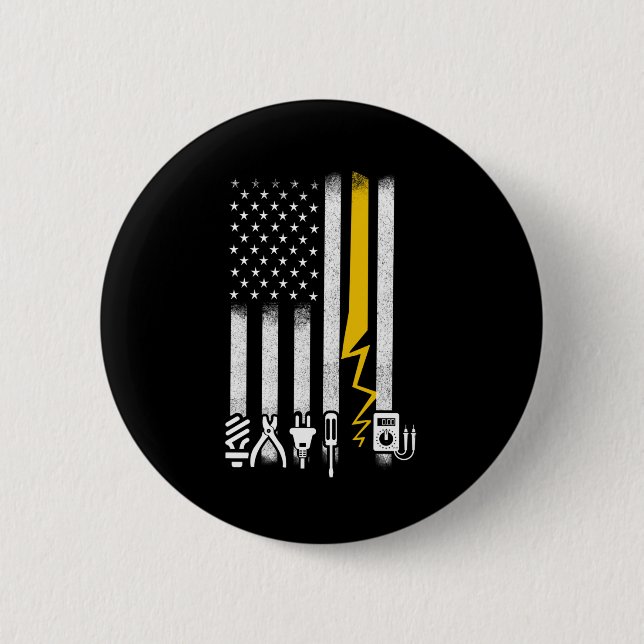 Badge Rond 5 Cm Electrician (Devant)