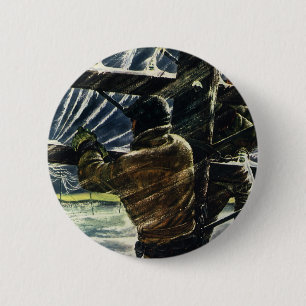 Badge Rond 5 Cm Électricien d'affaires vintage travaillant dans un