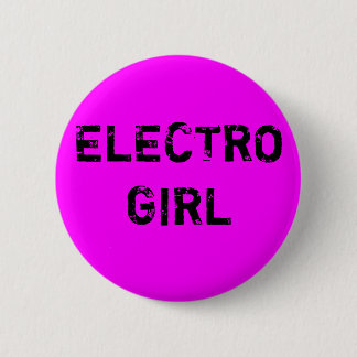 Badge Rond 5 Cm électro bouton de fille