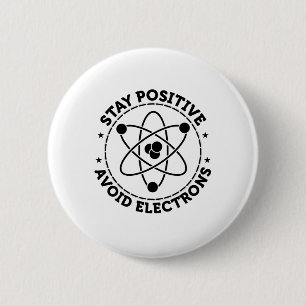 Badge Rond 5 Cm Électrons physiciens Cadeau de sciences physique