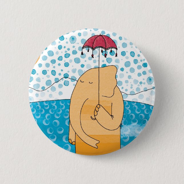 Badge Rond 5 Cm Elefante d'EL (Devant)