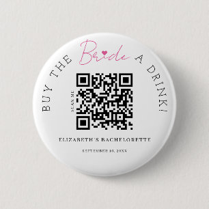 Badge Rond 5 Cm Elegance Acheter L'Épouse Un Bouton Code QR Boisso