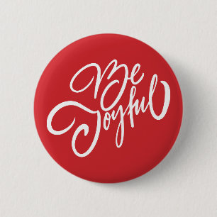 Badge Rond 5 Cm Elégant Be Joyful Holiday Design