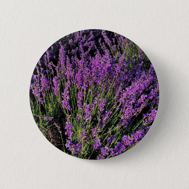 Badge Rond 5 Cm Élégant Broche Lavande (Devant)
