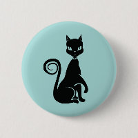 Élégant chat noir