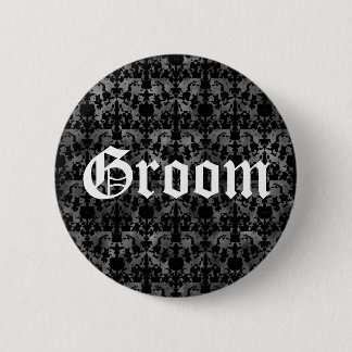 Badge Rond 5 Cm Élégant marié gothique
