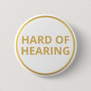 Badge Rond 5 Cm Élégant minimal en or blanc Texte difficile à ente