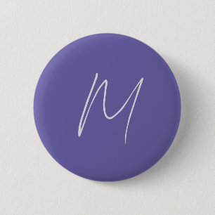 Badge Rond 5 Cm Élégant Moderne Monogramme de Nom Personnel