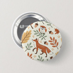 Badge Rond 5 Cm Élégant Motif d'automne scandinave