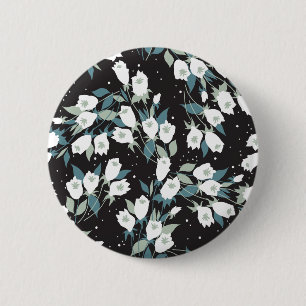Badge Rond 5 Cm Élégant Motif de fleur de tulipe Arrière - plan no
