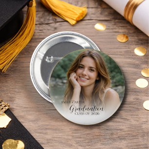 Badge Rond 5 Cm Elegant Photo Graduation    Promotion 2026