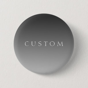Badge Rond 5 Cm Élégant texte sur simple moderne gris ombre dégrad