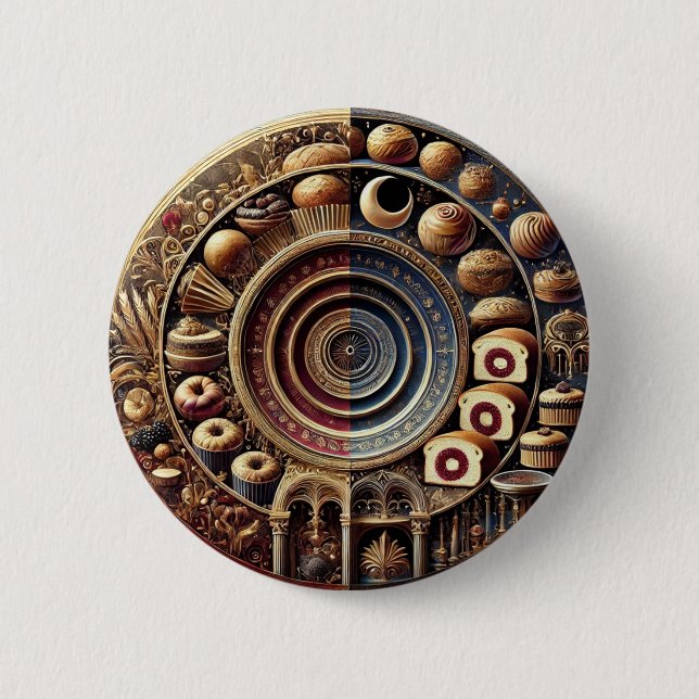 Badge Rond 5 Cm Élégante cuisson (Devant)