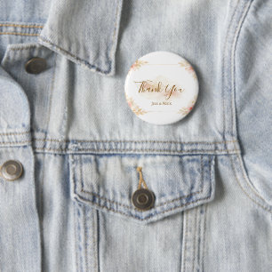 Badge Rond 5 Cm Élégante Épingle de Remerciement de Mariage Magiqu