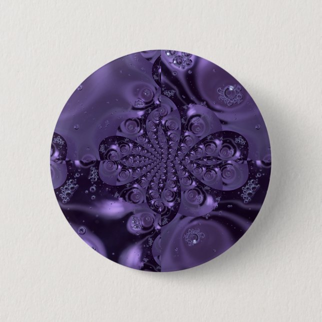 Badge Rond 5 Cm Élégante étincelle Royale Purple Liquide (Devant)