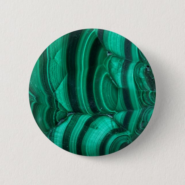 Badge Rond 5 Cm Elégante Pierre de cristal de malachite verte tend (Devant)