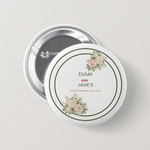 Badge Rond 5 Cm Élégantes autocollants ronds au eucalyptus aquarel
