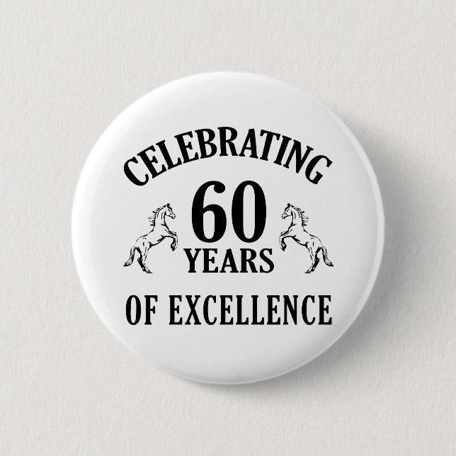 Badge Rond 5 Cm Élégantes idées cadeaux 60e anniversaire (Devant)
