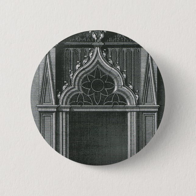 Badge Rond 5 Cm Élément architectural ancien, porte gothique (Devant)