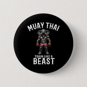 Badge Rond 5 Cm Élément éléphant Muay Thai drôle - Kickboxing et é