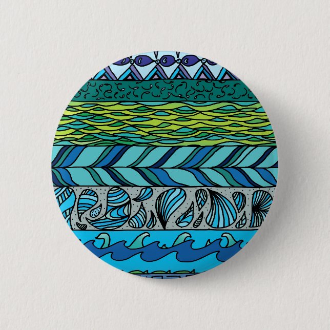 Badge Rond 5 Cm Éléments de l'eau (Devant)
