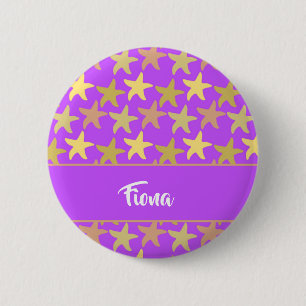 Badge Rond 5 Cm Élepée colorée sur le violet
