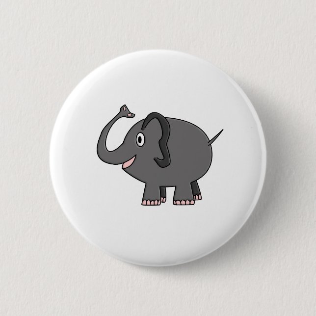 Badge Rond 5 Cm éléphant (Devant)