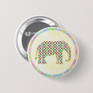 Badge Rond 5 Cm Eléphant