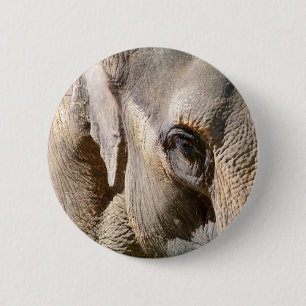 BADGE ROND 5 CM ÉLÉPHANT