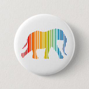Badge Rond 5 Cm Eléphant avec code barre de couleur